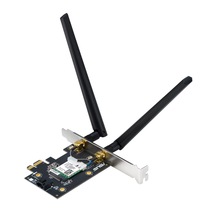 Wireless adapter ASUS PCE-BE6500 WiFi 7 PCI-e two external antennas and Bluetooth 5.4