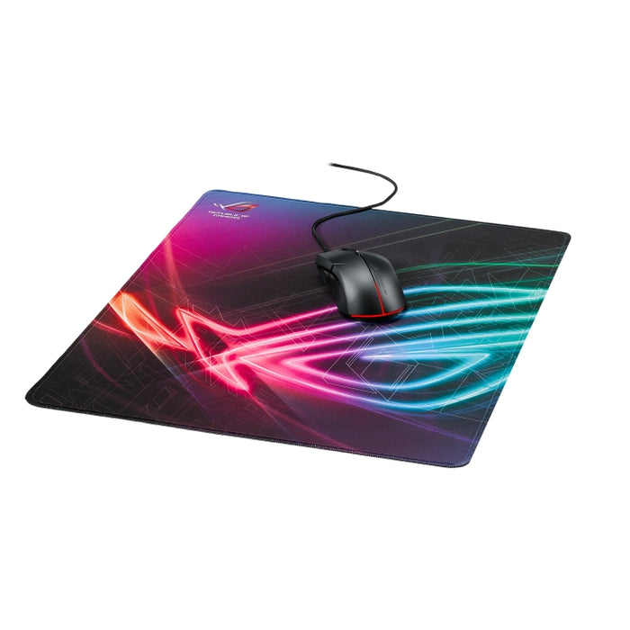 Asus ROG Strix Edge large, vertical gaming mouse pad with gaming-optimized surface, full-color anti-fray stitched edges and a non-slip rubber base