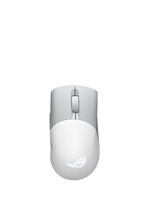Asus ROG Keris Wireless AimPoint Gaming Mouse, Tri-mode connectivity (2.4GHz RF, Bluetooth, Wired), 36000 DPI sensor, 5 programmable buttons, ROG SpeedNova, Replaceable switches, Paracord cable, White