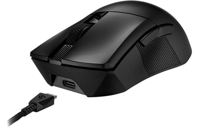 Asus ROG Gladius III Wireless AimPoint Gaming Mouse, Connectivity (2.4GHz RF, Bluetooth, Wired), 36000 DPI sensor, 6 programmable buttons, ROG SpeedNova, Replaceable switches, Paracord cable, Black