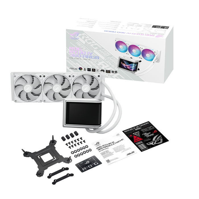 CPU Cooler ASUS ROG Ryuo IV 360 ARGB White Edition 6.67" Curved AMOLED Display