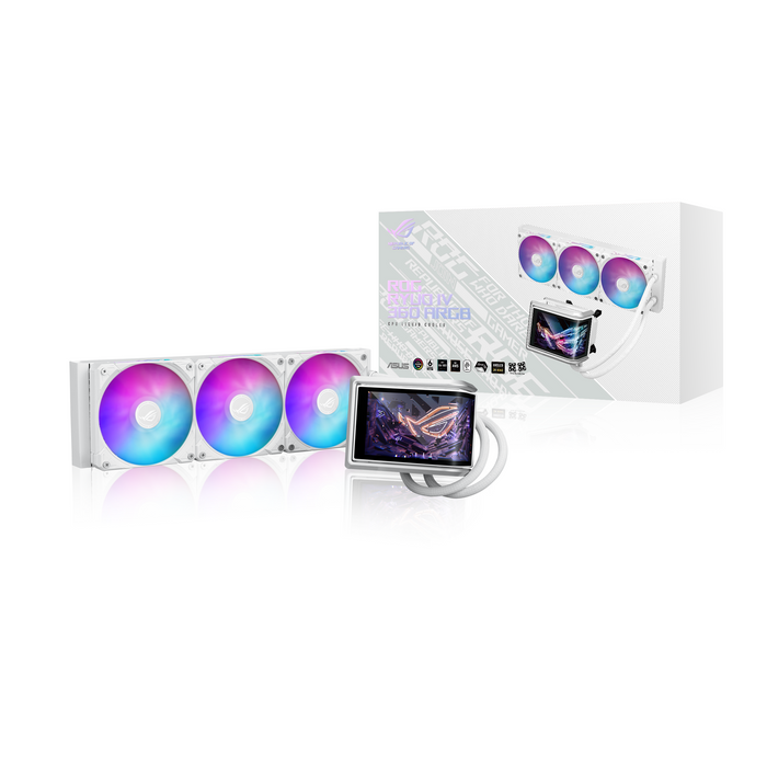 CPU Cooler ASUS ROG Ryuo IV 360 ARGB White Edition 6.67" Curved AMOLED Display