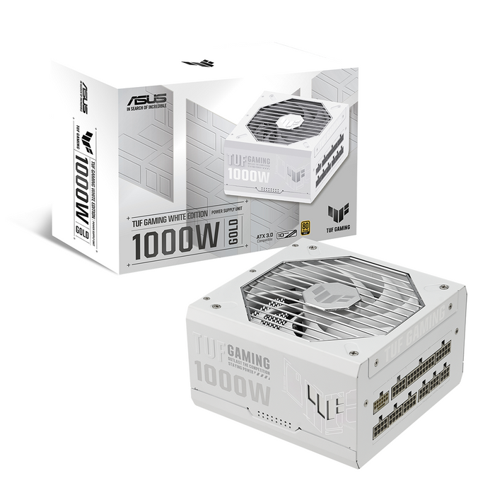 Power supply unit ASUS TUF Gaming White 1000W 80+ Gold PCIe 5.1, Fully Modular