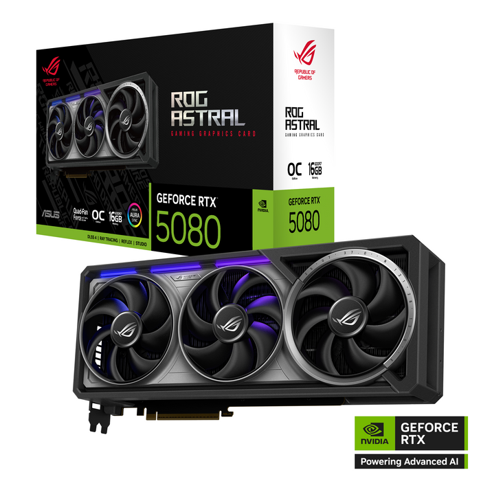 Video card ASUS ROG ASTRAL GeForce RTX 5080 OC 16GB GDDR7