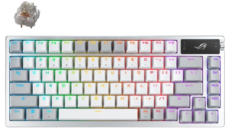 ASUS ROG Azoth Wireless Gaming Keyboard - ROG NX Mechanical Switch Snow