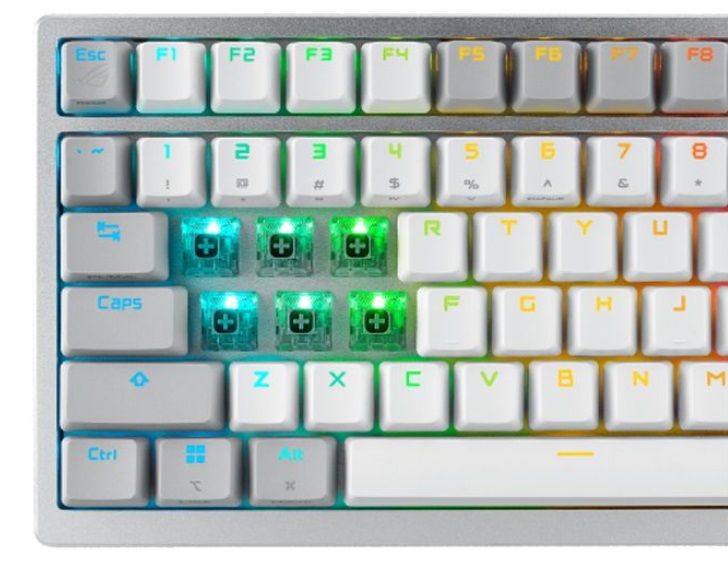 ASUS ROG Azoth Wireless Gaming Keyboard - ROG NX Mechanical Switch Snow
