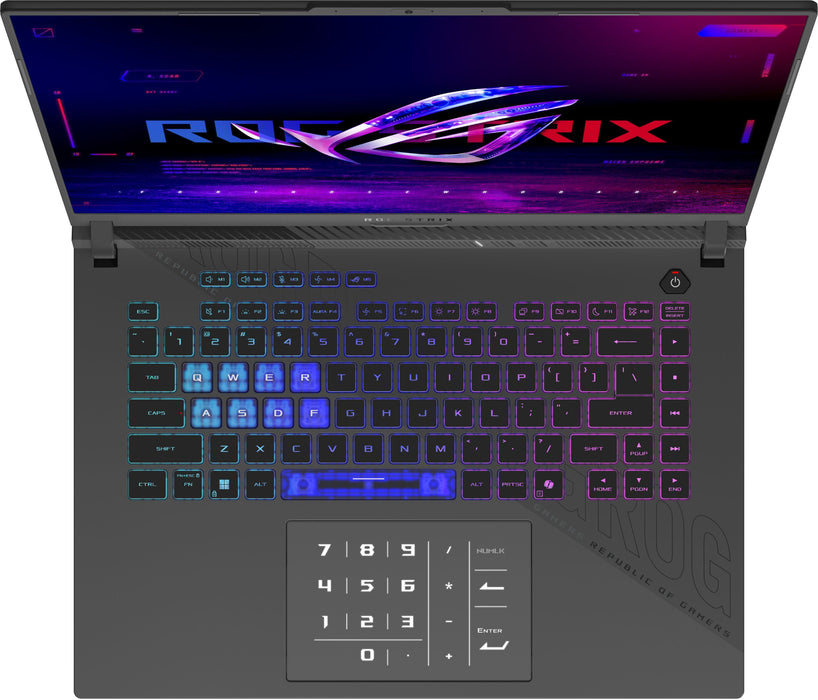 Gaming laptop ASUS ROG STRIX G16 G614PR-RV022W 16.0 ", AMD RYZEN 9 8940HX, RAM 32 GB, SSD 1000 GB, NVIDIA GEFORCE RTX5070 TI, 12 GB GDDR7, WINDOWS 11, ECLIPSE GRAY