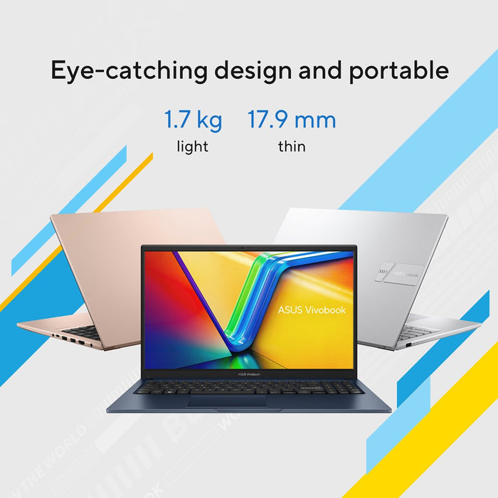 ASUS Vivobook 15 X1504VA-BQ2947 Intel Core 5 120U Laptop 39.6 cm (15.6") Full HD 16 GB DDR4-SDRAM 512 GB SSD Wi-Fi 6 (802.11ax) NoOS Blue
