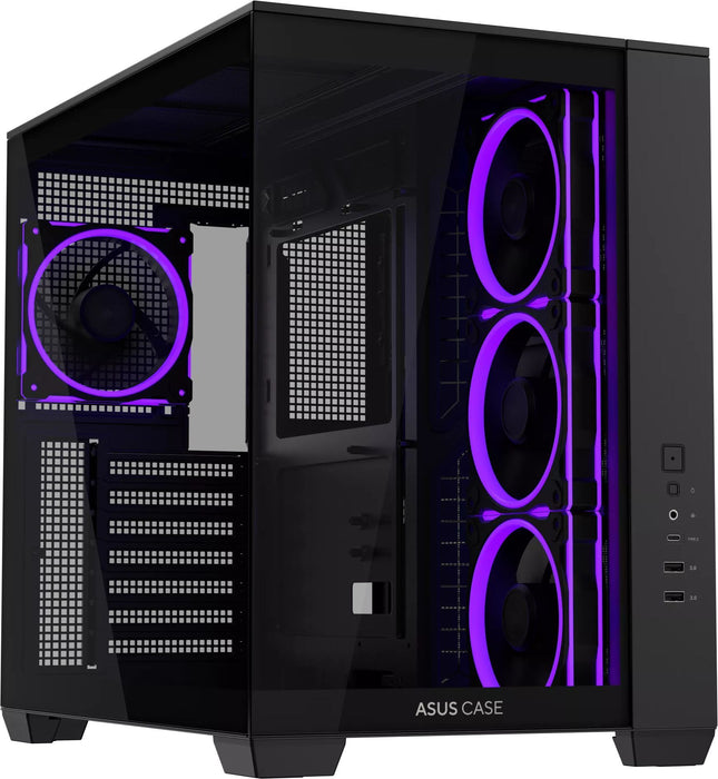 Box ASUS A32 PLUS Tempered Glass + 4 ARGB Fans - Black