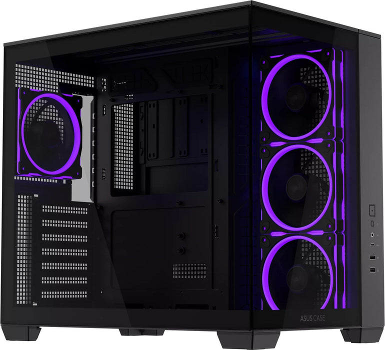 Box ASUS A32 PLUS Tempered Glass + 4 ARGB Fans - Black