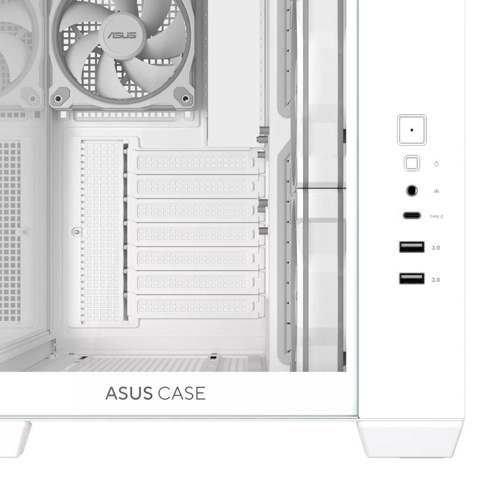 Box ASUS A32 PLUS Tempered Glass + 4 ARGB Fans - White
