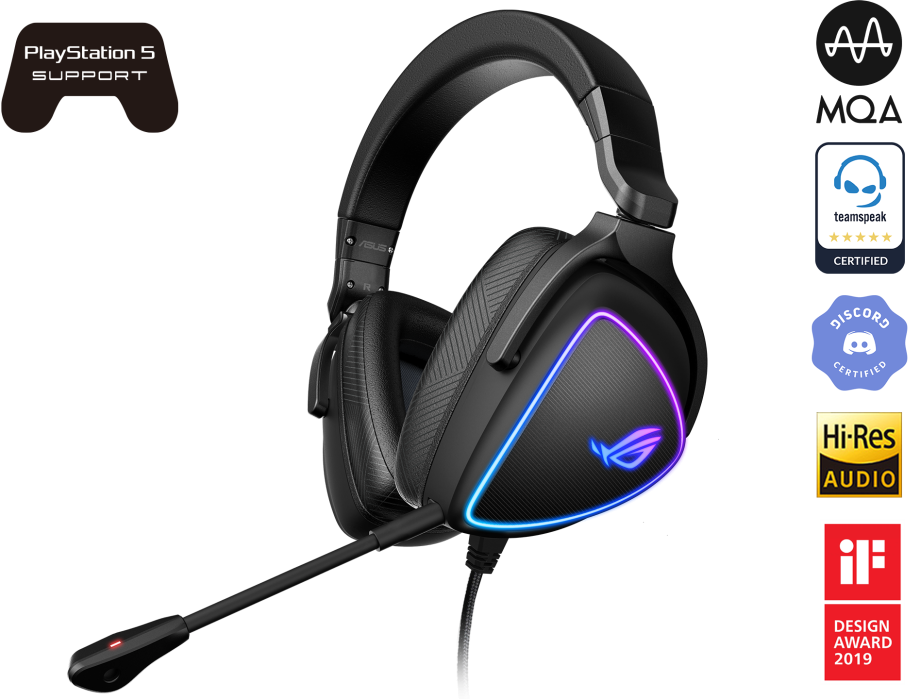 Gaming headphones ASUS ROG Delta S, USB-C, Aura Sync RGB