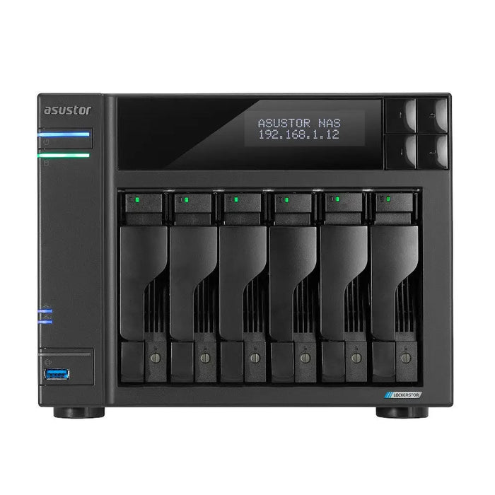 Asustor LOCKERSTOR 6 NAS Desktop Intel® Celeron® N5105 8 GB DDR4 HDD ADM Black - NAS files hardware