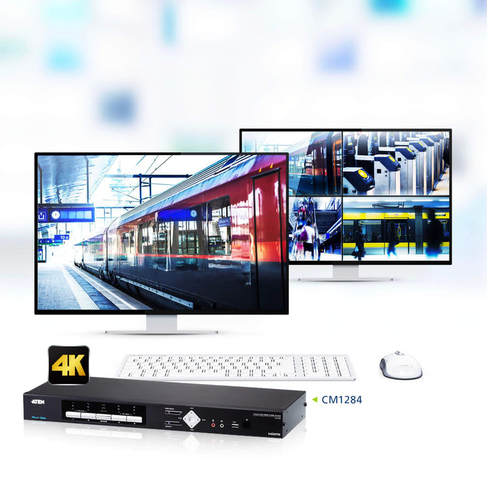 KVM switch ATEN CM1284-AT-G, 4 ports, USB, 4K, HDMI, Multi-View