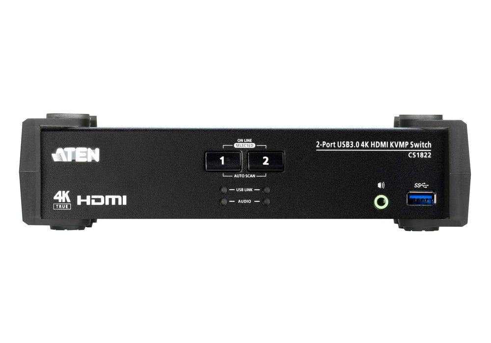 KVMP switch ATEN CS1822, 2-port, 4K, USB 3.0, HDMI Audio