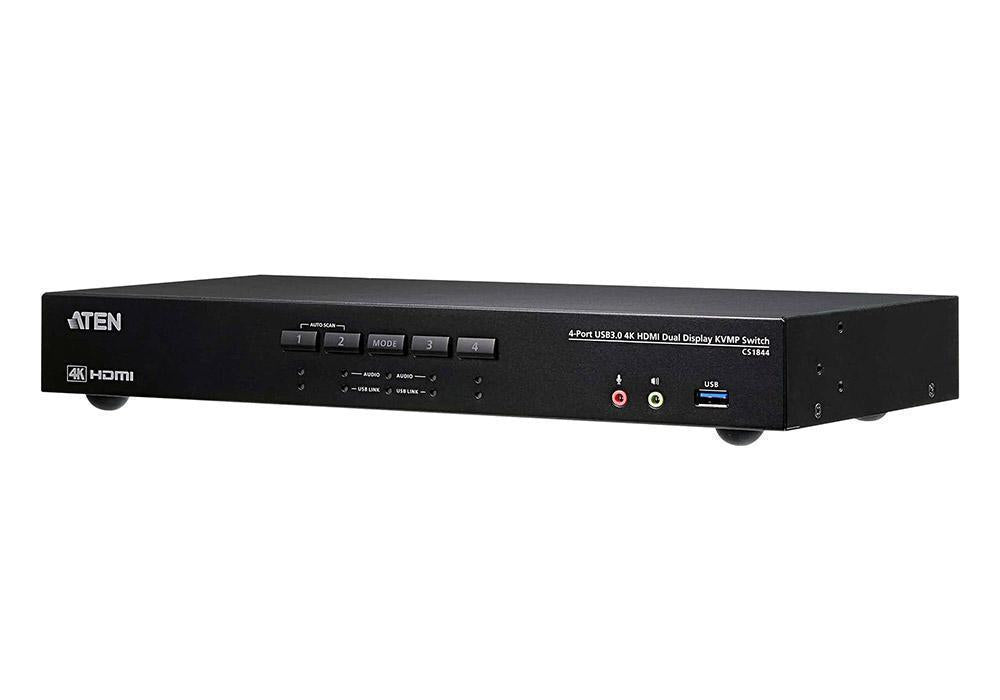 KVM switch ATEN CS1844-AT-G, 4 USB 3.0 ports, For 2 HDMI monitors