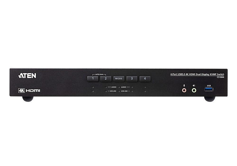KVM switch ATEN CS1844-AT-G, 4 USB 3.0 ports, For 2 HDMI monitors