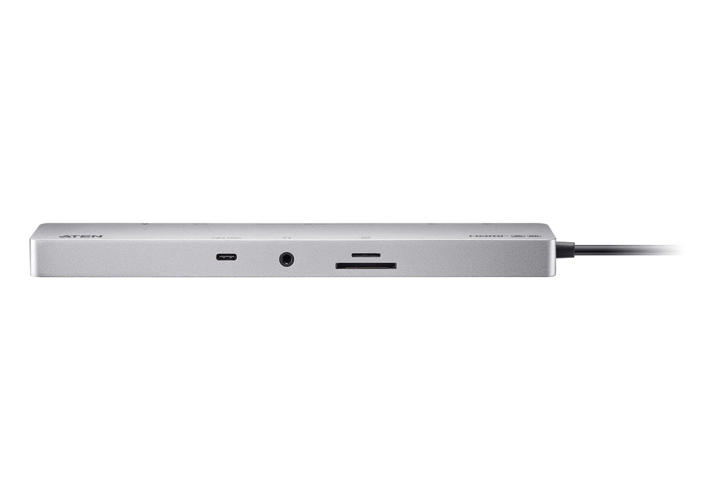 ATEN Docking 11-in-1 USB-C Multiport Dock + Power Pass-Through, 2 x HDMI, LAN, 3.5mm, USB-C, SD Card, microSD, 3 x USB 3.2