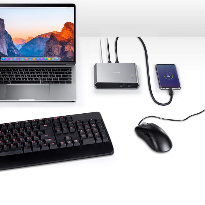 KVM Switch, ATEN US3310, 2-Port, 4K, HDMI, USB-C