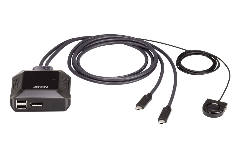 KVM Switch, ATEN US3312, 2-Port, 4K, DisplayPort, USB-C