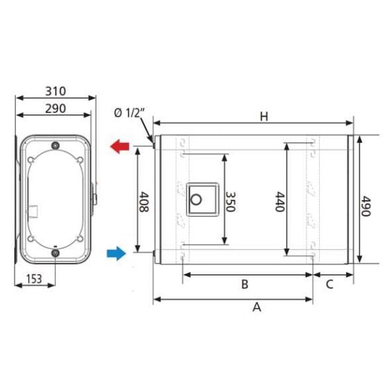 Boiler ATLANTIC Vertigo Steatite Wi-Fi 100, 80 liters