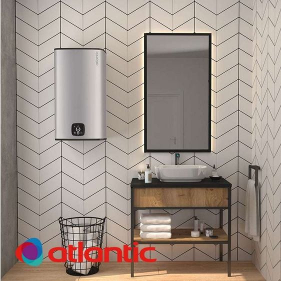 Boiler ATLANTIC Steatite Cube Wi-Fi 100 Silver