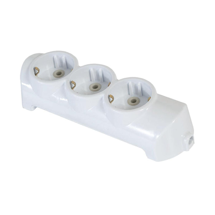 SPLITTER 3 SOCKETS CERAMIC WHITE