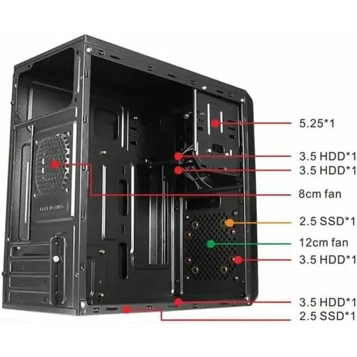 ATX Semi-tower Box approx! APPC-301 Black - Системни Единици<<<Компютър Мрежи и компоненти<<<Компютри|