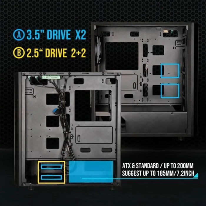 ATX Semi-tower Box BitFenix - Компютър Мрежи и компоненти<<<Компютри| Електроника<<<BigBuy&&&Системни