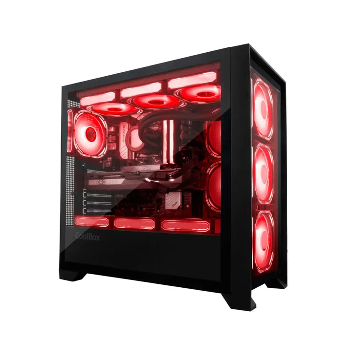 ATX Semi-tower Box CoolBox COO-CHA-GE2000-0 Black - Компютър Мрежи и компоненти<<<Компютри|