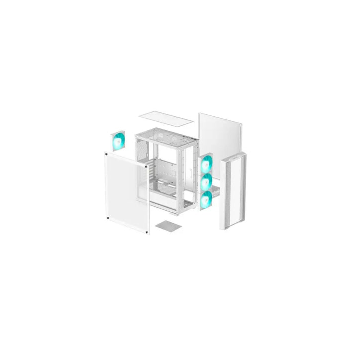 ATX Semi-tower Box DEEPCOOL R-CC560-WHGAA4-G-2 White Multicolour - Системни Единици<<<Компютър Мрежи и