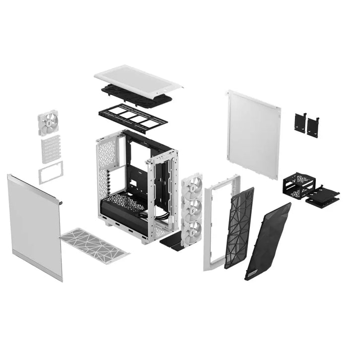 ATX Semi-tower Box Fractal Meshify 2 Compact RGB White - Компютър Мрежи и компоненти<<<Компютри|