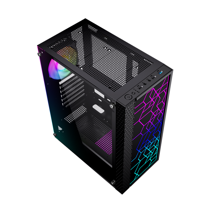 ATX Semi-tower Box GEMBIRD Fornax 2500 ARGB Black Multicolour - Computer casesOBU-OBU<<<CasesOBU<<<ActionPL&&&Компютър