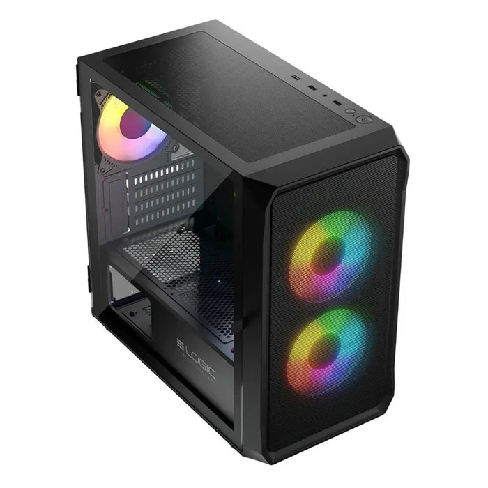 ATX Semi-tower Box Logic PORTOS ARGB Black - Системни Единици<<<Компютър Мрежи и компоненти<<<Компютри|