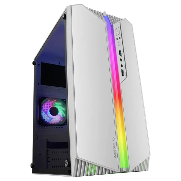 ATX Semi-tower Box Mars Gaming MC-S1 White - Компютър Мрежи и компоненти<<<Компютри| Електроника<<<BigBuy&&&Системни