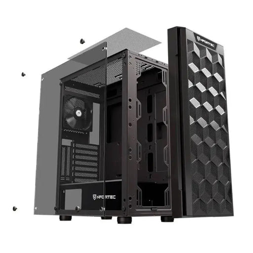 ATX Semi-tower Box Nfortec NF-CS-AZIR-B Black - Компютър Мрежи и компоненти<<<Компютри| Електроника<<<BigBuy&&&Системни