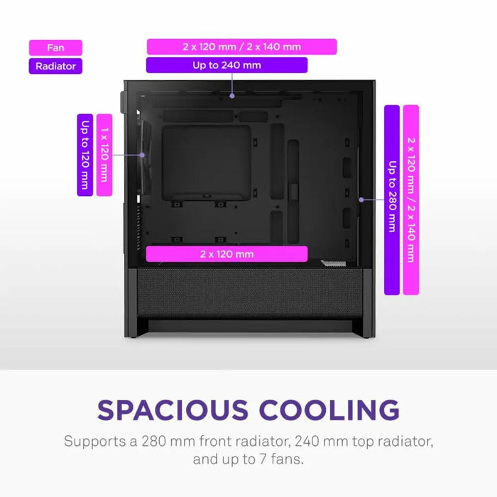 ATX Semi-tower Box NZXT CC-H31FB-01 Black - Компютър Мрежи и компоненти<<<Компютри| Електроника<<<BigBuy&&&Системни