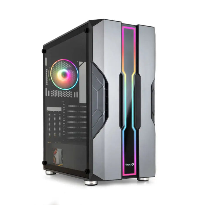 ATX Semi-tower Box TooQ TQGCC103-B Black Black/Silver - Компютър Мрежи и компоненти<<<Компютри|