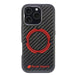 Audi Carbon Fiber Sport Red Circle MagSafe Case for iPhone 16 Pro 6.3’’ - Black - Cell phone cases