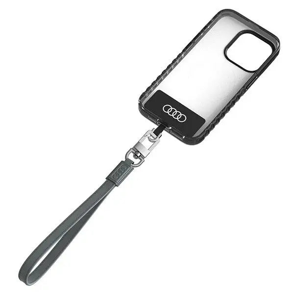 Audi Crossbody Leather Universal Lanyard 28cm x 10mm - Gray - Other cell phone equipment<<<HurtelXML