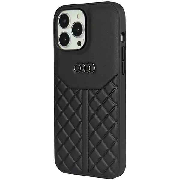 Audi Genuine Leather iPhone 13 Pro / 13 6.1’’ black/black hardcase AU-TPUPCIP13P-Q8/D1-BK - Cell phone cases