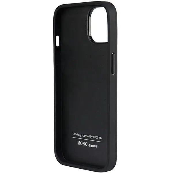 Audi Genuine Leather iPhone 14 6.1’’ black/black hardcase AU-TPUPPCIP14-Q8/D1-BK - Cell phone cases