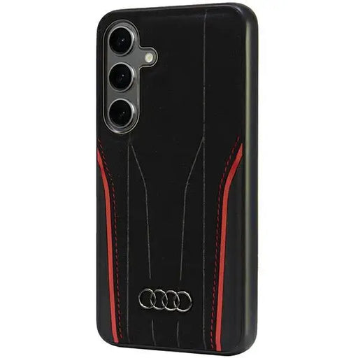 Audi Genuine Leather MagSafe S24 S921 black-red hardcase AU-TPUPCS24-R8/D3-RD - Cell phone cases and covers<<<HurtelXML