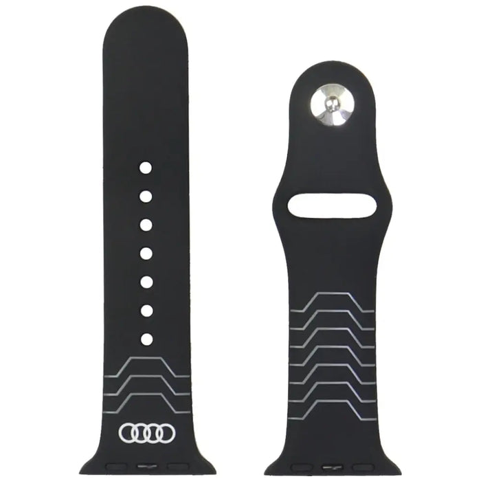 Audi Geometric Pattern Silicone Watch Strap for Apple Watch 40 / 41 / 42 mm - black - Other cell phone