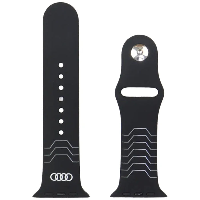 Audi Geometric Pattern Silicone Watch Strap for Apple Watch 44 / 45 / 46 / 49 mm - black - Other cell phone