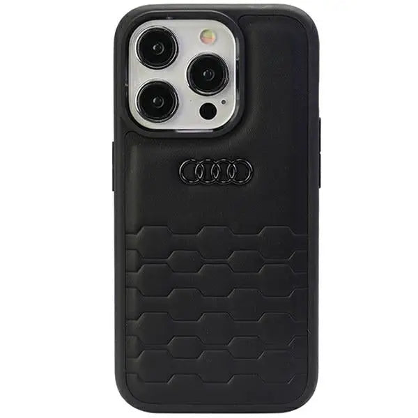 Audi GT Synthetic Leather case for iPhone 15 Pro - black - Cell phone cases and covers<<<HurtelXML