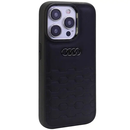 Audi GT Synthetic Leather case for iPhone 15 Pro - black - Cell phone cases and covers<<<HurtelXML