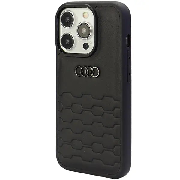 Audi GT Synthetic Leather case for iPhone 15 Pro - black - Cell phone cases and covers<<<HurtelXML