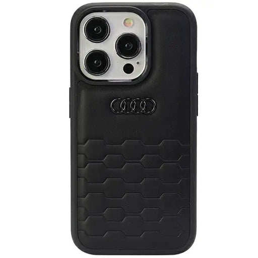 Audi GT Synthetic Leather case for iPhone 15 Pro Max - black - Cell phone cases and covers<<<HurtelXML