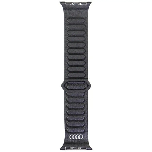 Audi Logo Genuine Leather Magnetic Ring Strap for Apple Watch 40 / 41 / 42 mm - Black - Other cell phone